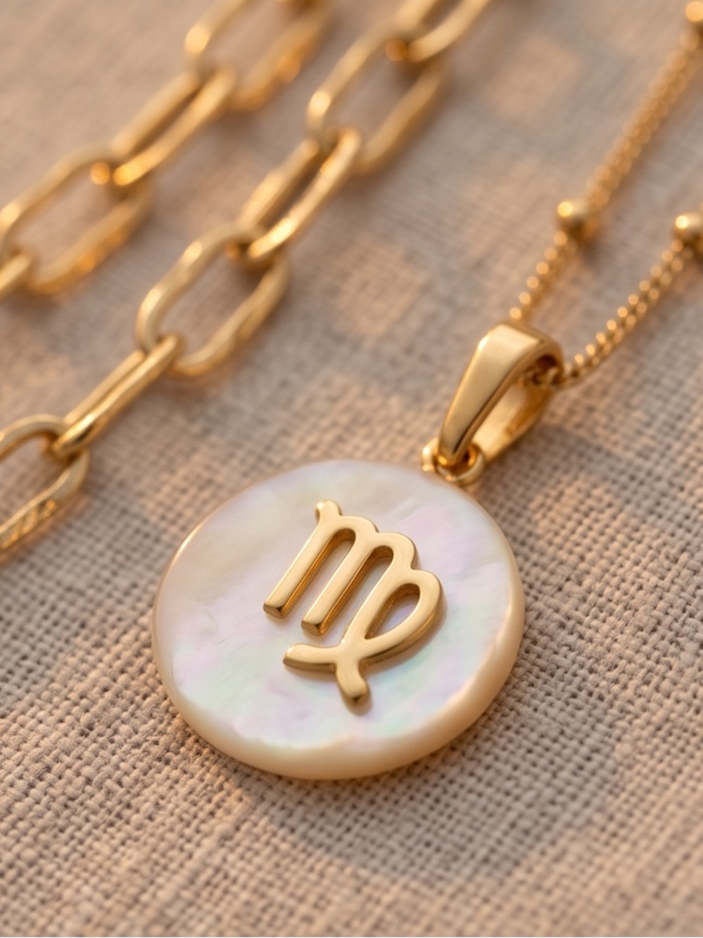 Zodiac Collection Virgo
Layered Necklace Set
Genuine Mother Of Pearl
NEW!
